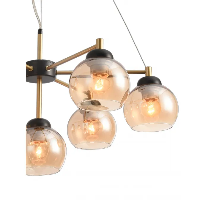 Потолочная люстра Natali Kovaltseva Stuttgart STUTTGART 91006/7C GOLD BLACK от ImperiumLoft