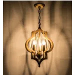 Люстра Scarlett Hollywood Regency Gold Leaf Pattern Pendant Chandelier D42 от ImperiumLoft
