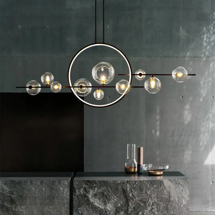 Подвесная люстра IONA L HALO 10 black от ImperiumLoft