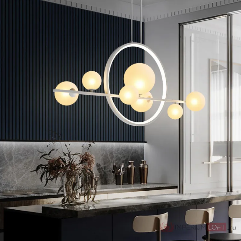Подвесная люстра IONA L HALO 7 White от ImperiumLoft