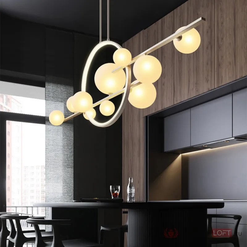 Подвесная люстра IONA L HALO 10 White от ImperiumLoft