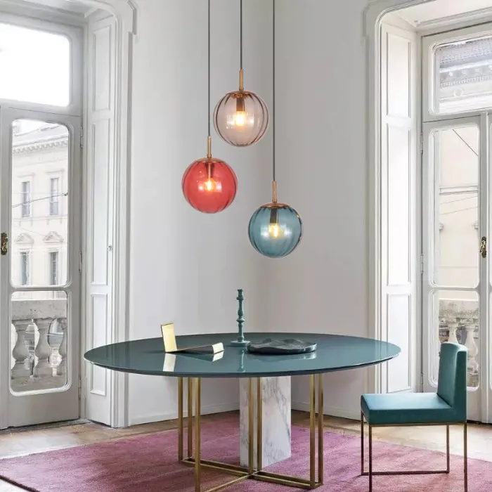 Подвесной светильник ASKA D200 Blue от ImperiumLoft
