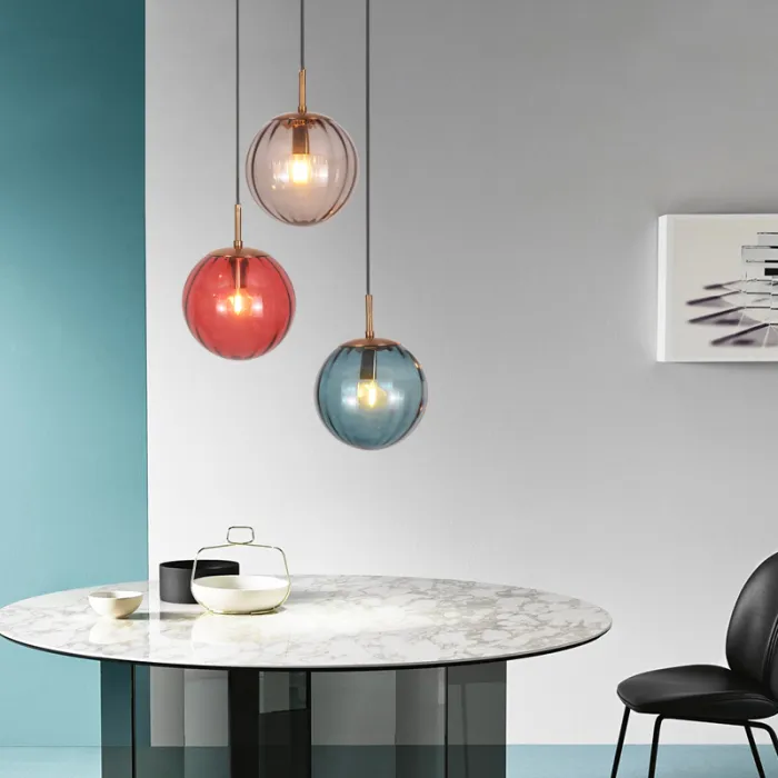 Подвесной светильник ASKA D200 Blue от ImperiumLoft