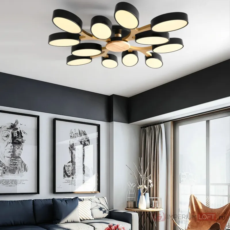 Потолочная люстра INGALIS L114 Black от ImperiumLoft