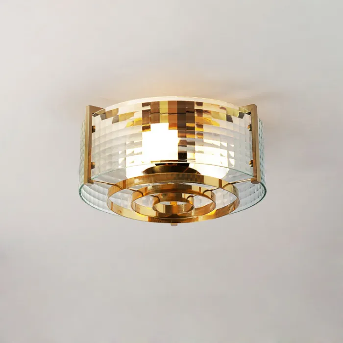 Потолочная люстра из рельефного стекла LUSSA D38 от ImperiumLoft