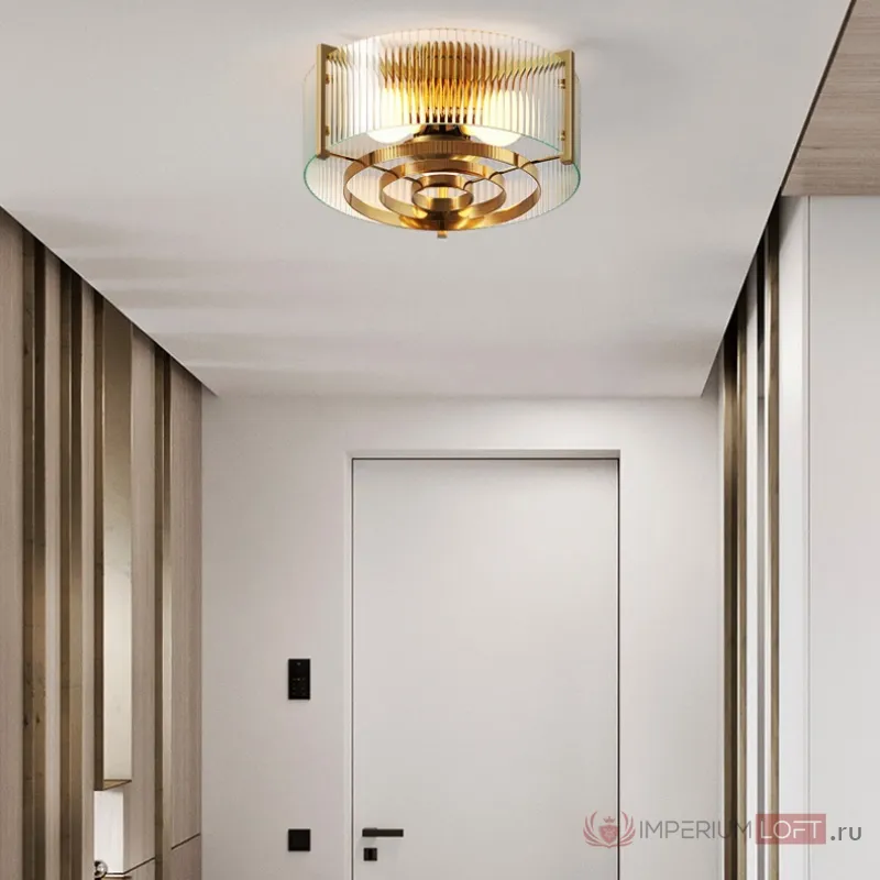 Потолочная люстра из рельефного стекла LUSSA D38 от ImperiumLoft