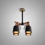Люстра потолочная на штанге NATURA C4 black от ImperiumLoft