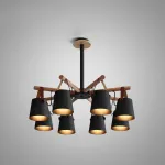 Люстра потолочная на штанге NATURA C8 black от ImperiumLoft