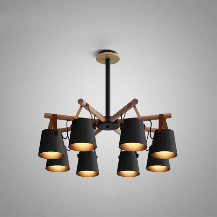 Люстра потолочная на штанге NATURA C8 black от ImperiumLoft
