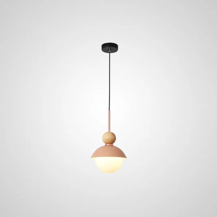 Подвесной светильник POMPON WOOD Розовый от ImperiumLoft