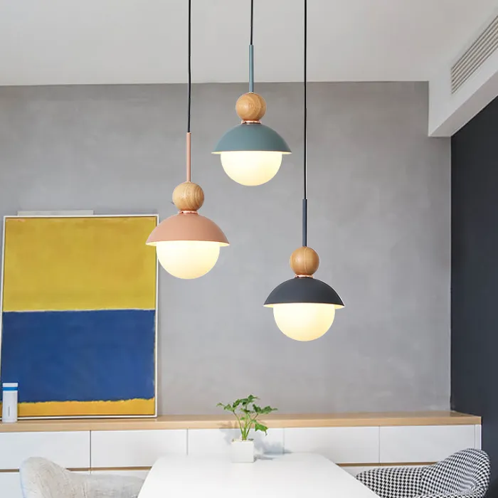 Подвесной светильник POMPON WOOD Серый от ImperiumLoft