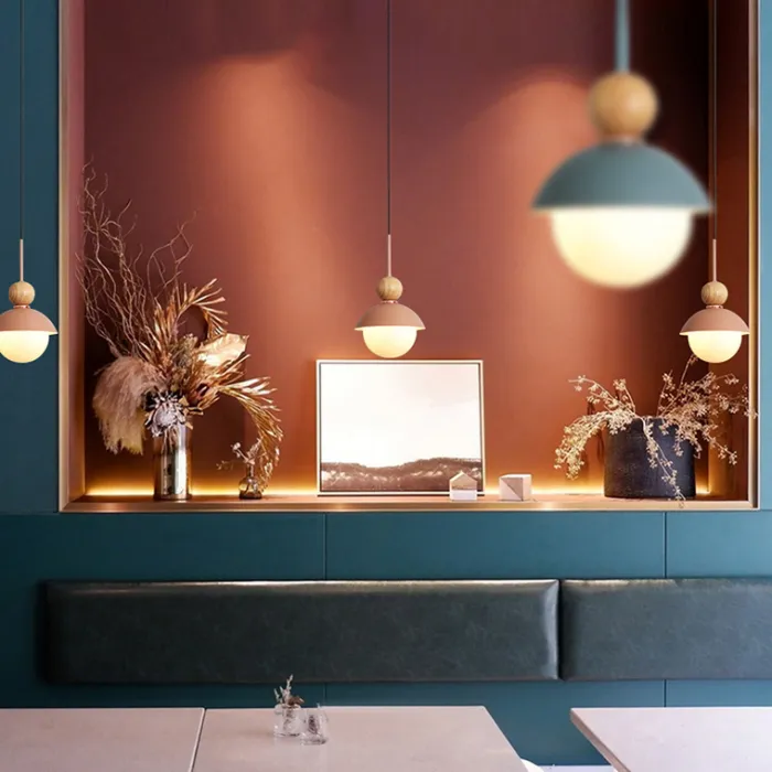 Подвесной светильник POMPON WOOD Серый от ImperiumLoft
