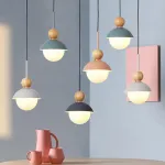 Подвесной светильник POMPON WOOD Серый от ImperiumLoft