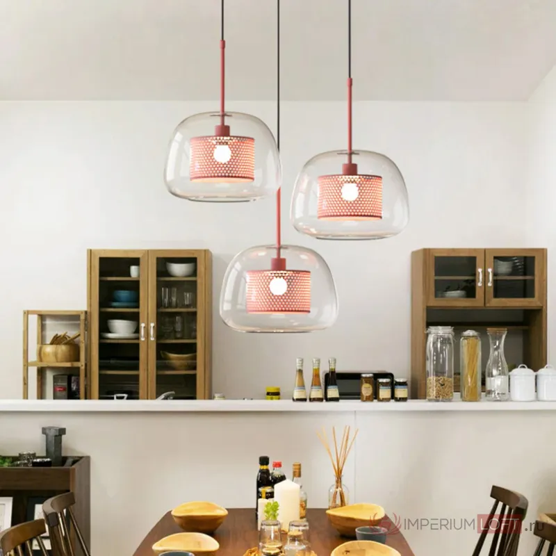 Светильник с тремя подвесами CATCH TRIO ROSE от ImperiumLoft