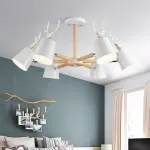 Потолочная люстра с рожками DEER B8 Black от ImperiumLoft