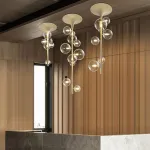 Потолочный светильник на вертикальной стойке IONA LINE White 6 от ImperiumLoft