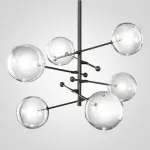 Люстра на штанге ImperiumLoft Globe Mobile 6 black KG0835P-6 black