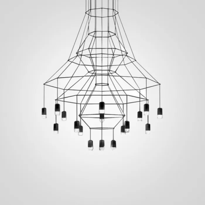 Люстра Via Wireflow Chandelier polyhedral 0315 Suspension lamp от ImperiumLoft