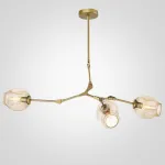 Люстра Сrumpled Glass Bubble Chandelier Gold 3 плафона от ImperiumLoft