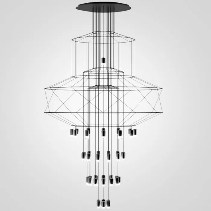 Люстра Via Wireflow Chandelier polyhedral 0374 Suspension lamp от ImperiumLoft