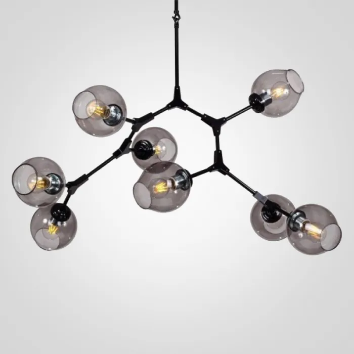 Люстра branching bubble Chandelier 8 Black от ImperiumLoft