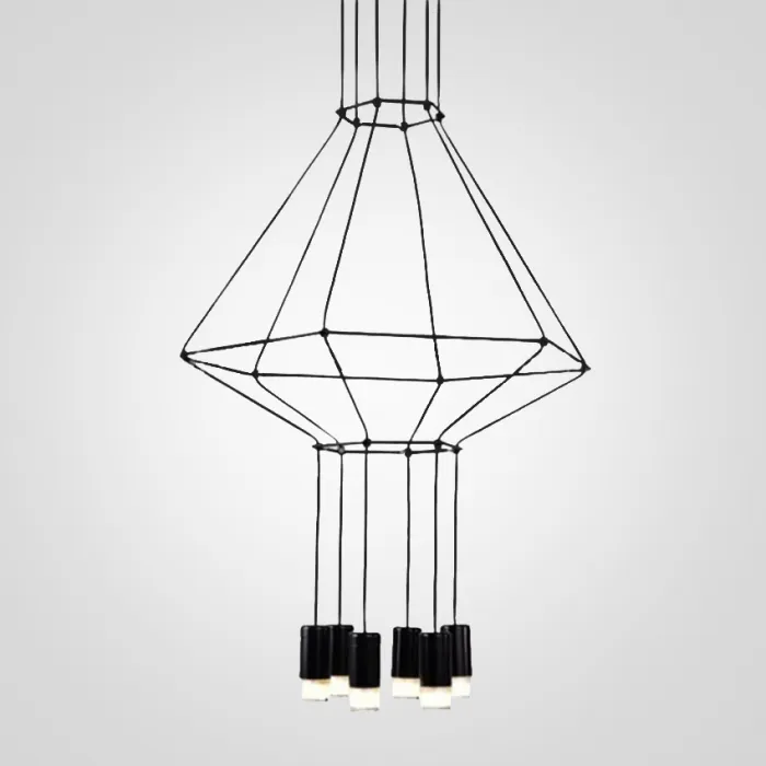 Подвесной светильник Via Wireflow polyhedral 0307 Pendan Light от ImperiumLoft