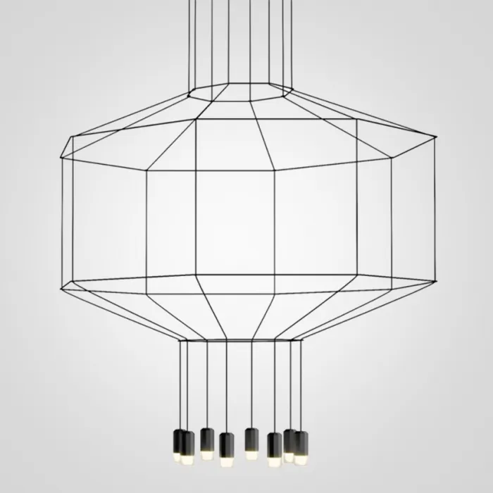 Подвесной светильник Via Wireflow polyhedral 0299 Octagonal Square Pendan Light от ImperiumLoft