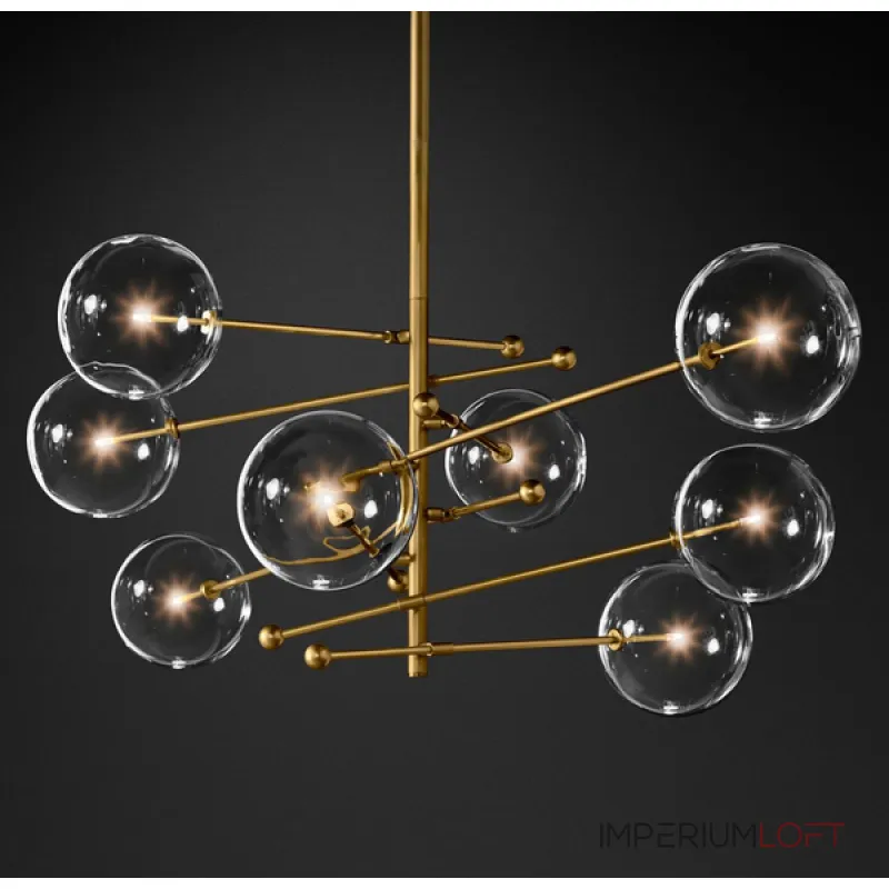 Люстра на штанге ImperiumLoft Globe Mobile 8 brass KG0835P-8 brass Люстра на штанге ImperiumLoft Globe Mobile 8 brass KG0835P-8 brass