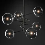 Люстра на штанге ImperiumLoft Globe Mobile 6 black KG0835P-6 black