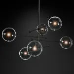 Люстра на штанге ImperiumLoft Globe Mobile 6 black KG0835P-6 black