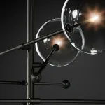 Люстра на штанге ImperiumLoft Globe Mobile 6 black KG0835P-6 black