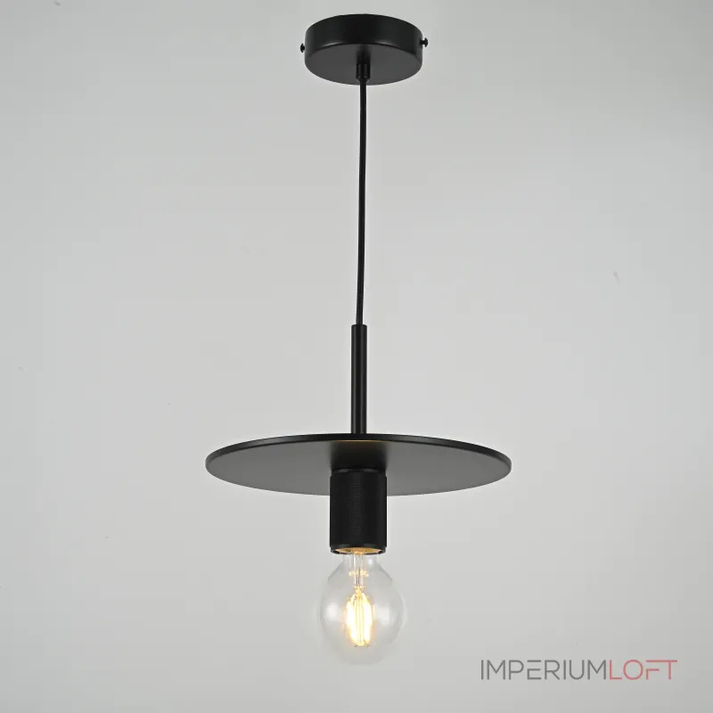 Подвесной светильник RH Utilitaire Disk Shade Pendant Black от ImperiumLoft Подвесной светильник RH Utilitaire Disk Shade Pendant Black от ImperiumLoft