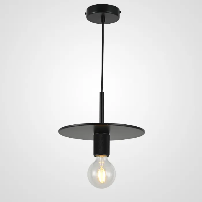 Подвесной светильник RH Utilitaire Disk Shade Pendant Black от ImperiumLoft