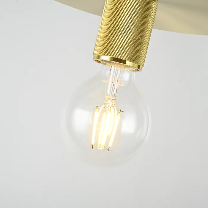 Подвесной светильник RH Utilitaire Disk Shade Pendant Brass от ImperiumLoft