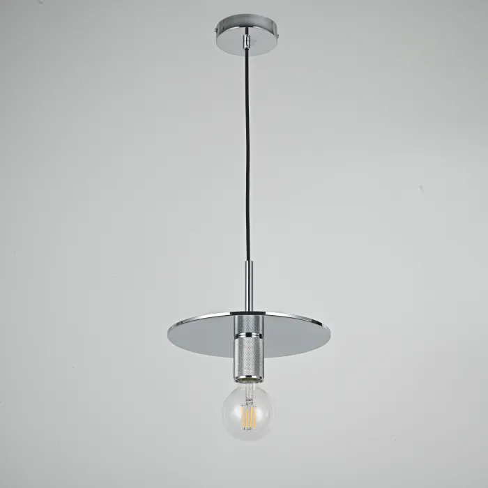 Подвесной светильник RH Utilitaire Disk Shade Pendant Silver от ImperiumLoft
