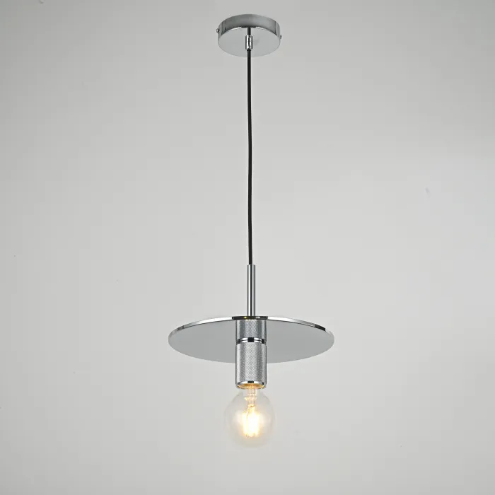 Подвесной светильник RH Utilitaire Disk Shade Pendant Silver от ImperiumLoft