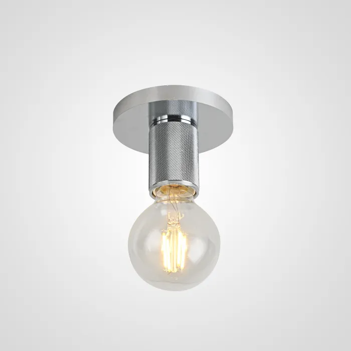 Потолочный светильник RH Utilitaire Socket Flushmount Silver от ImperiumLoft