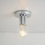 Потолочный светильник RH Utilitaire Socket Flushmount Silver от ImperiumLoft