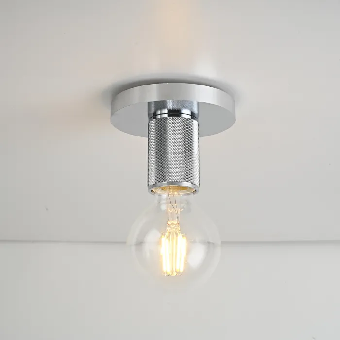 Потолочный светильник RH Utilitaire Socket Flushmount Silver от ImperiumLoft