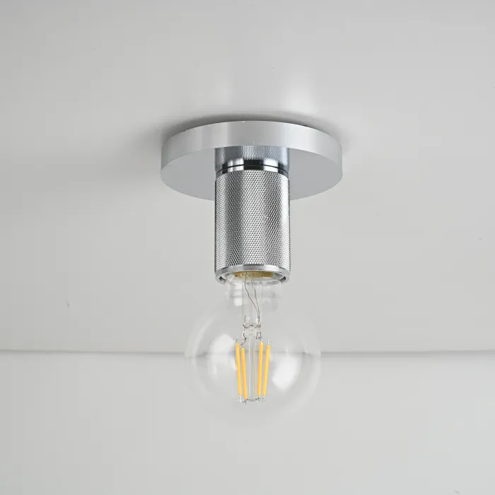 Потолочный светильник RH Utilitaire Socket Flushmount Silver от ImperiumLoft