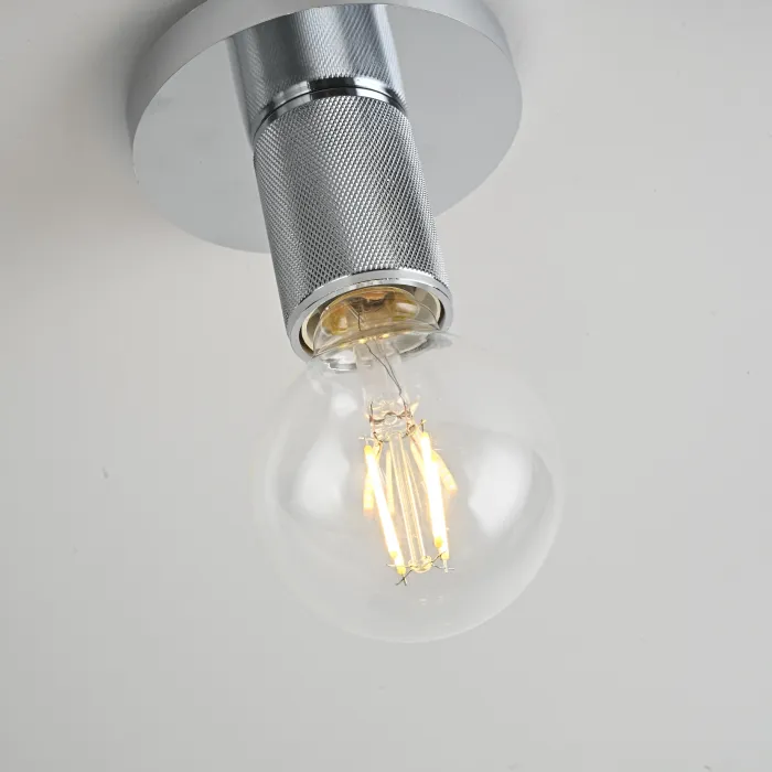 Потолочный светильник RH Utilitaire Socket Flushmount Silver от ImperiumLoft