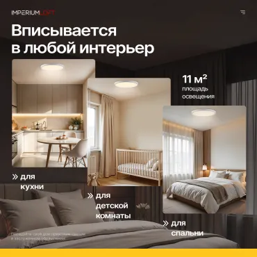 Потолочный светильник SLIM D30 Белый от ImperiumLoft