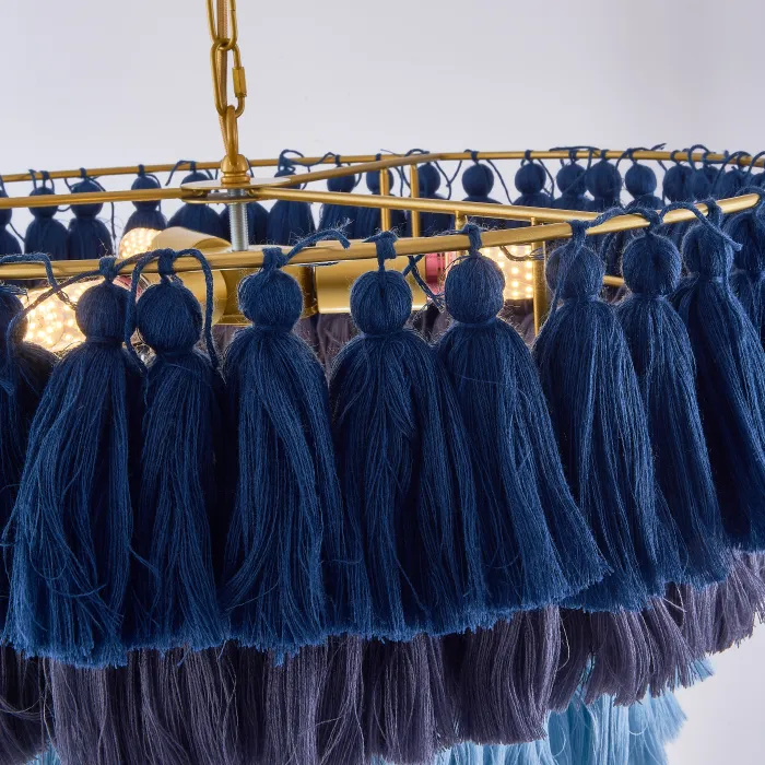 Подвесная люстра TASSEL Синий от ImperiumLoft