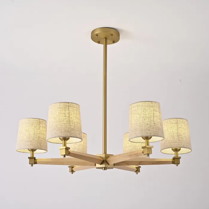 Люстра Jorgenson D85 Beige/Light wood от ImperiumLoft