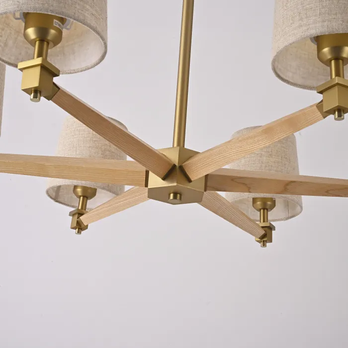 Люстра Jorgenson D85 Beige/Light wood от ImperiumLoft
