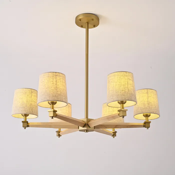 Люстра Jorgenson D85 Beige/Light wood от ImperiumLoft