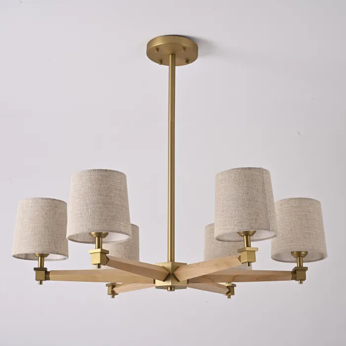 Люстра Jorgenson D85 Beige/Light wood от ImperiumLoft