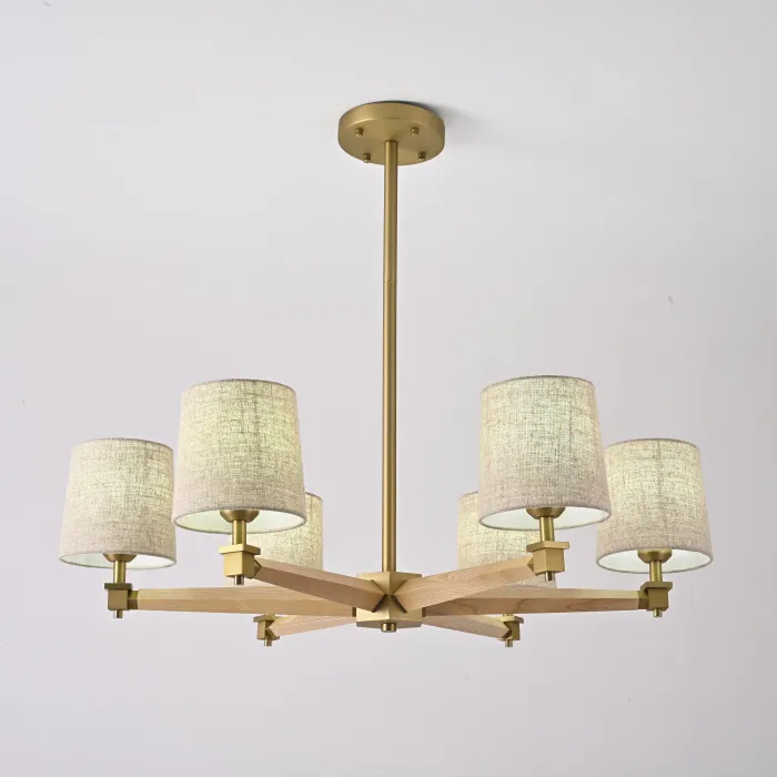 Люстра Jorgenson D85 Beige/Light wood от ImperiumLoft