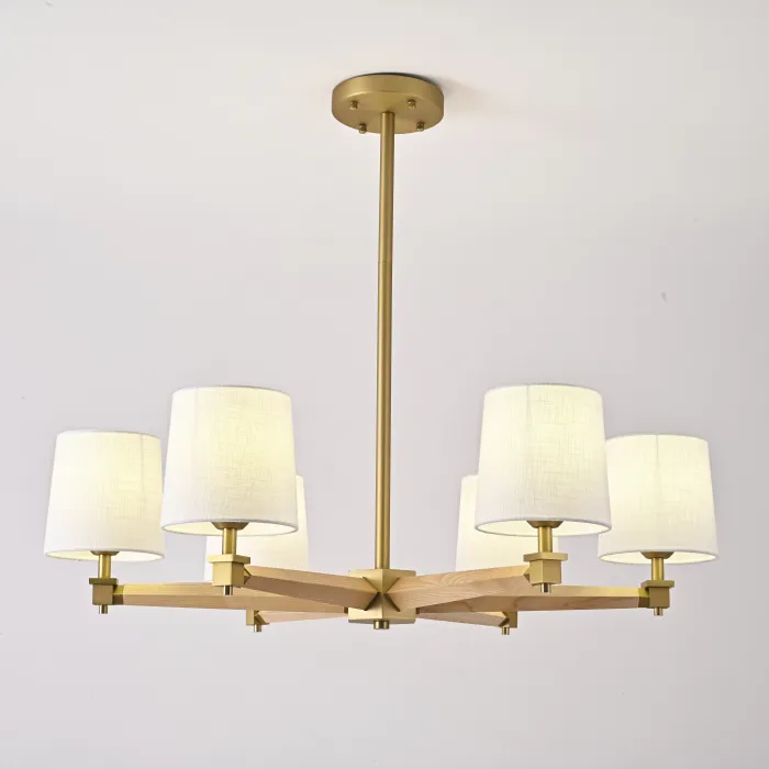 Люстра Jorgenson D85 White/Light wood от ImperiumLoft