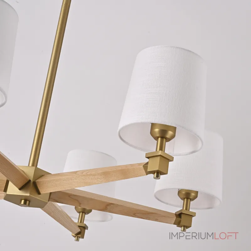 Люстра на штанге Jorgenson D85 White/Light wood